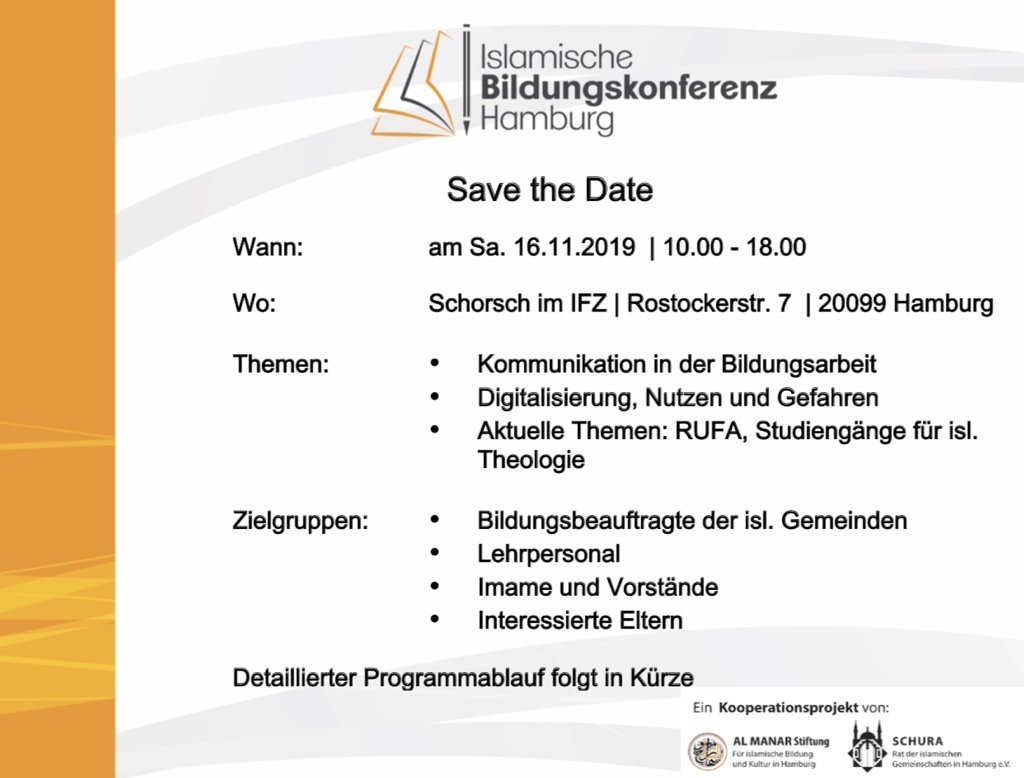 islamische Bildungskonferenz 2019 Hamburg
